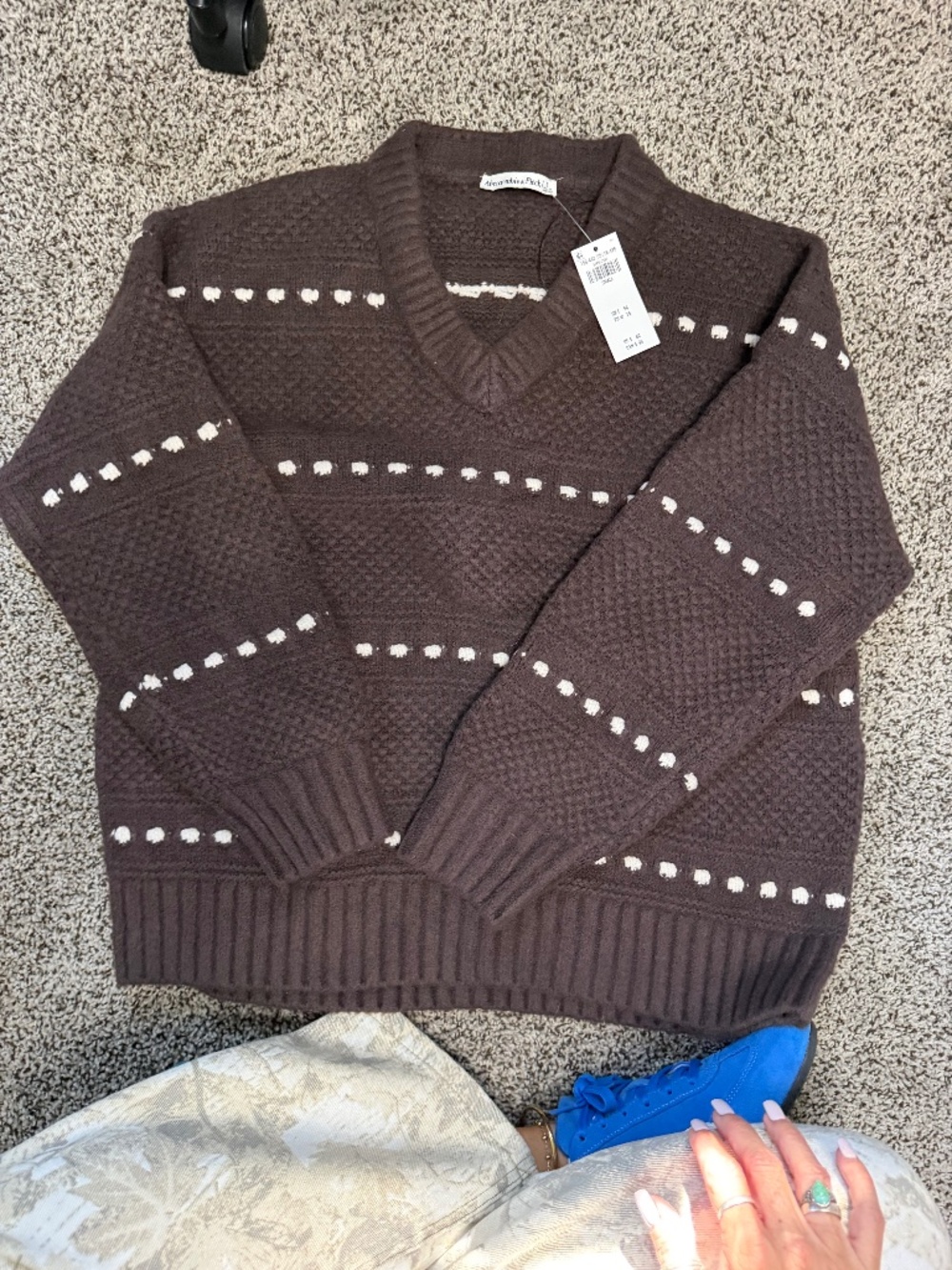 Abercrombie and fitch brown sweater